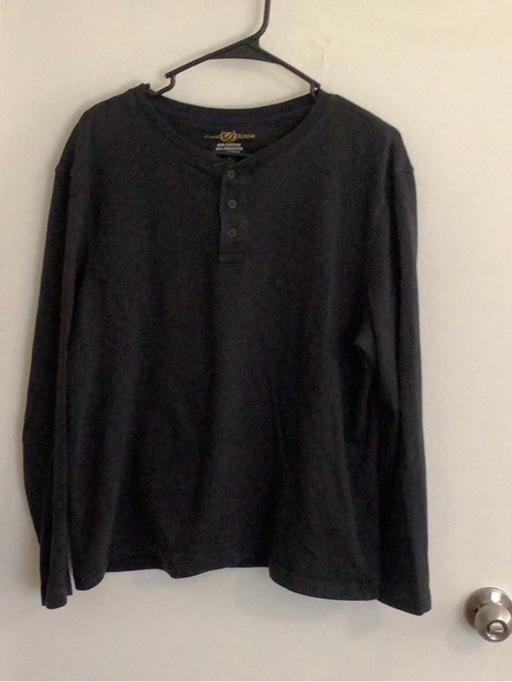 Soft Knit Tweed Henley Long-sleeve Shirt